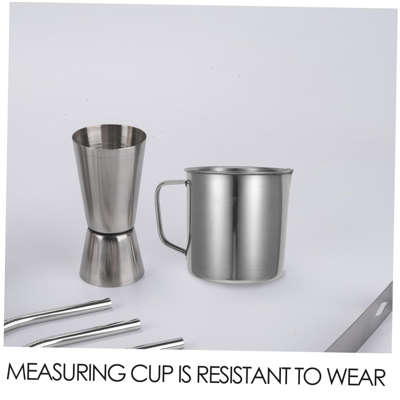 HEALLILY 2 Misurini da Laboratorio in Acciaio Inox 500ml e 1000ml, Leggeri Marcature Chiare, per Cucina e Usi Medici