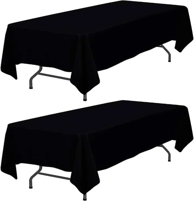 black linen tablecloth