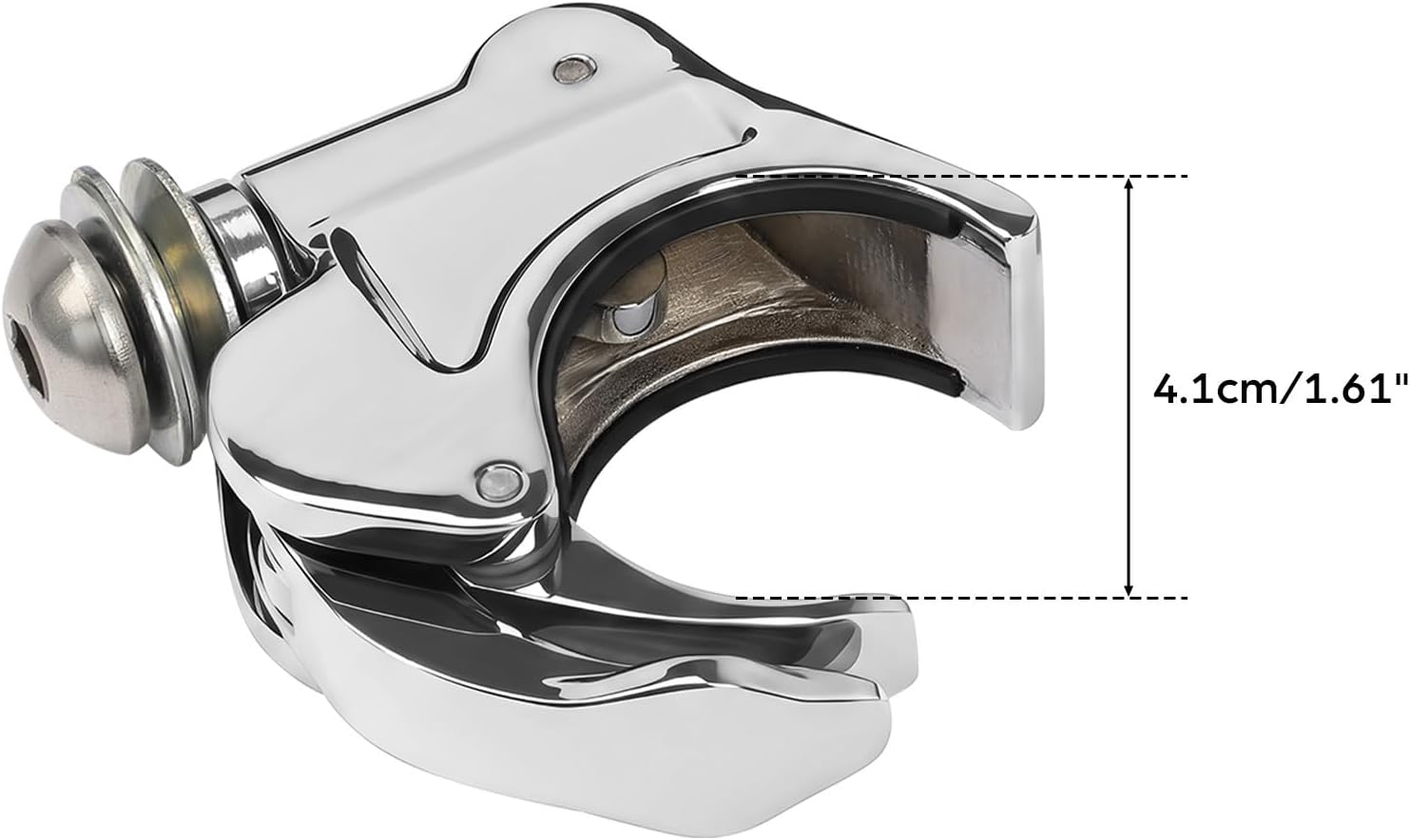 TCMT Chrome 41mm Windshield Screen Clamps Fits for Harley Softail Custom 1988-2010 Softail Standard 1999-2007 Night Train 1999-2009 Dyna Wide Glide 1993-2005 Wide Glide 2004-2005