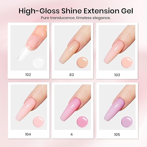 Miniatura 3 de Beetles - Kit de polygel para uñas 6 colores Forest Adventure, kit de uñas de polietileno gris, blanco, verde oscuro, purpurina azul, gel de