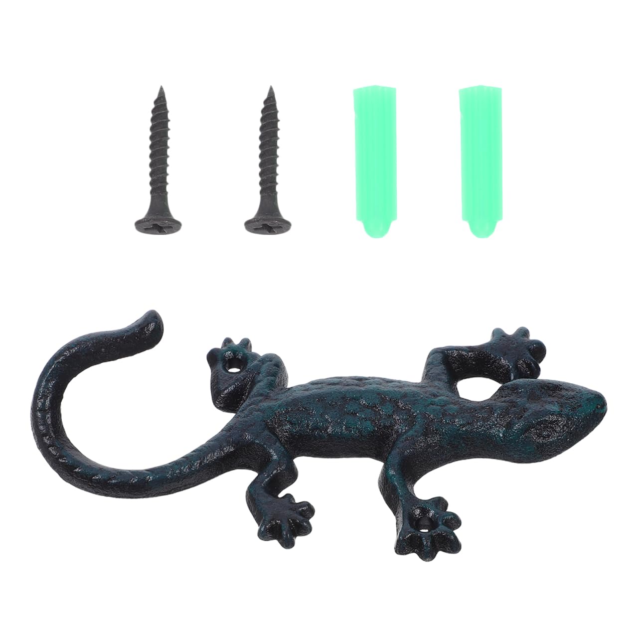 Crochet gecko en fer robuste pour suspendre clés et vêtements avec élégance