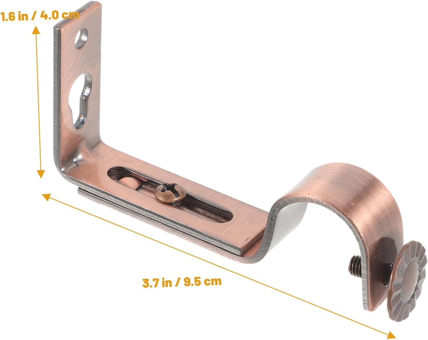 ORFOFE 2pcs Adjustable Curtain Drapery Rod Bracket Vintage Curtain Mounting Holder for Rods Easy to Install Pole Bracket Decorative Window Hardware