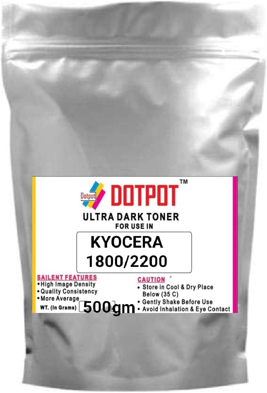 Dotpot Toner Powder for KYOCERA TASKALFA 1800 1801 2200 2201 2540 2560 3040 3060 6025 6030 6525 KYOCERA ECOSYS 1024 1035 1120 2035 2040 2540 2640 1035 1135 2035 2530 Printer and Copier (500GM PKT)