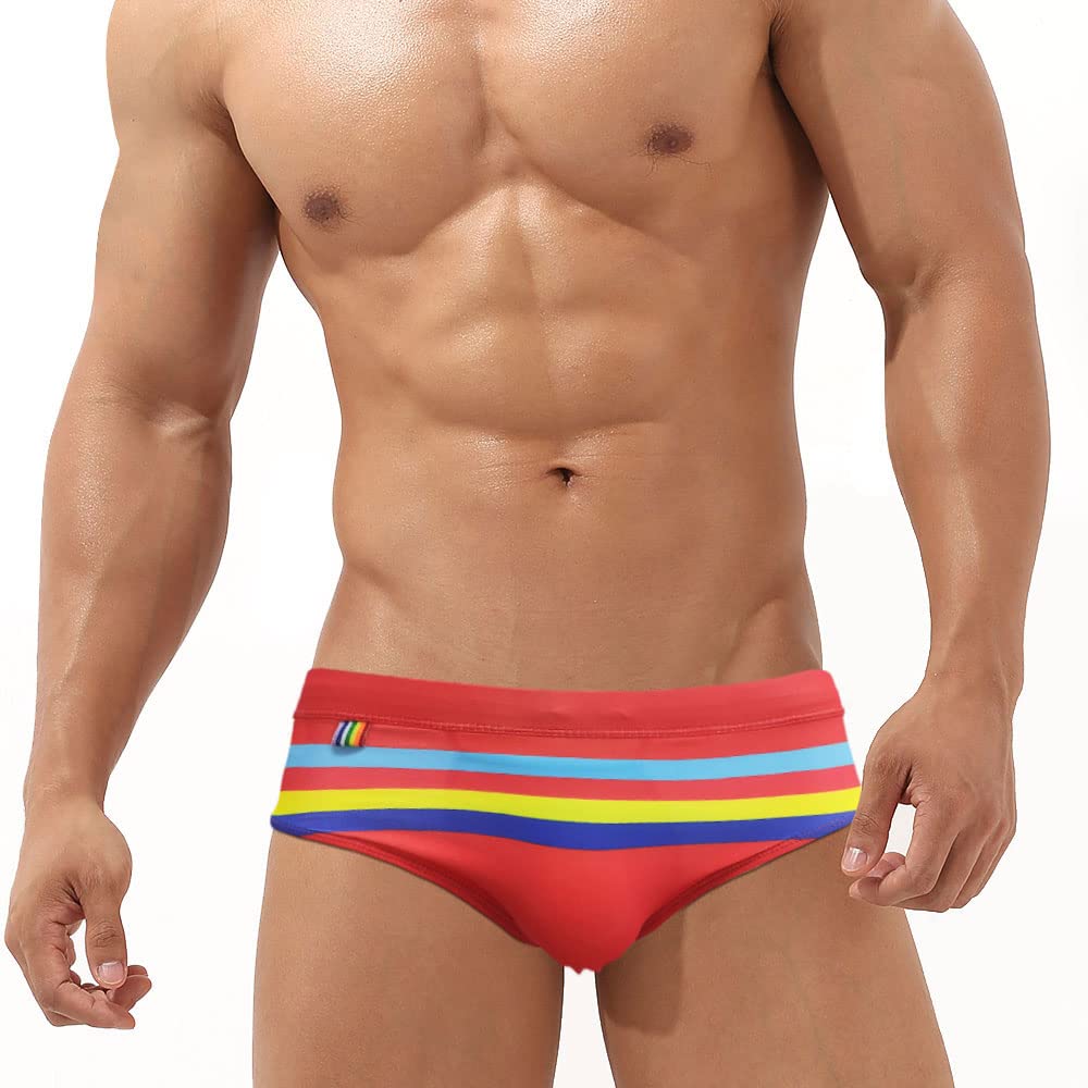 UXH Men's Swimming Briefs Sexy Swimwear Brand Swim Trunks Sexy Low Waist Boxers
