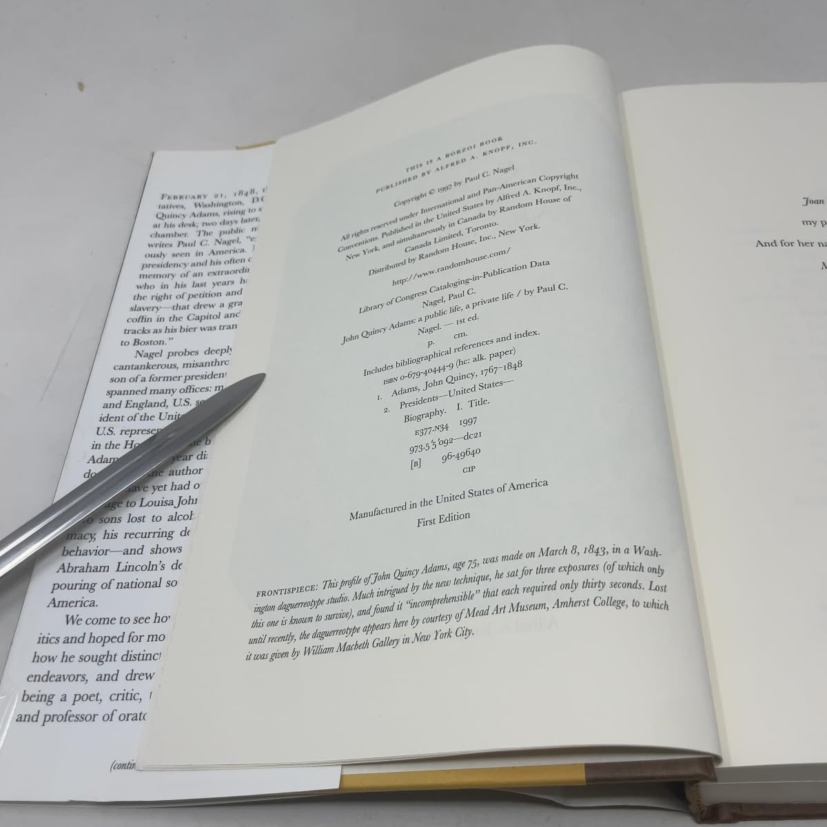 John Quincy Adams: A Public Life, A Private Life
