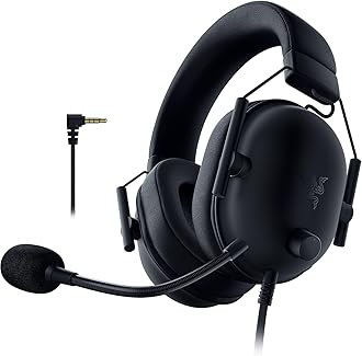 BlackShark V2 X PlayStation licensed Gaming Headset: 50mm Drivers, Cardioid Mic, Lightweight, Noise Isolating Earcups, for PS5, Xbox Series X, PC, Switch via 3.5 mm Audio Jack - Black