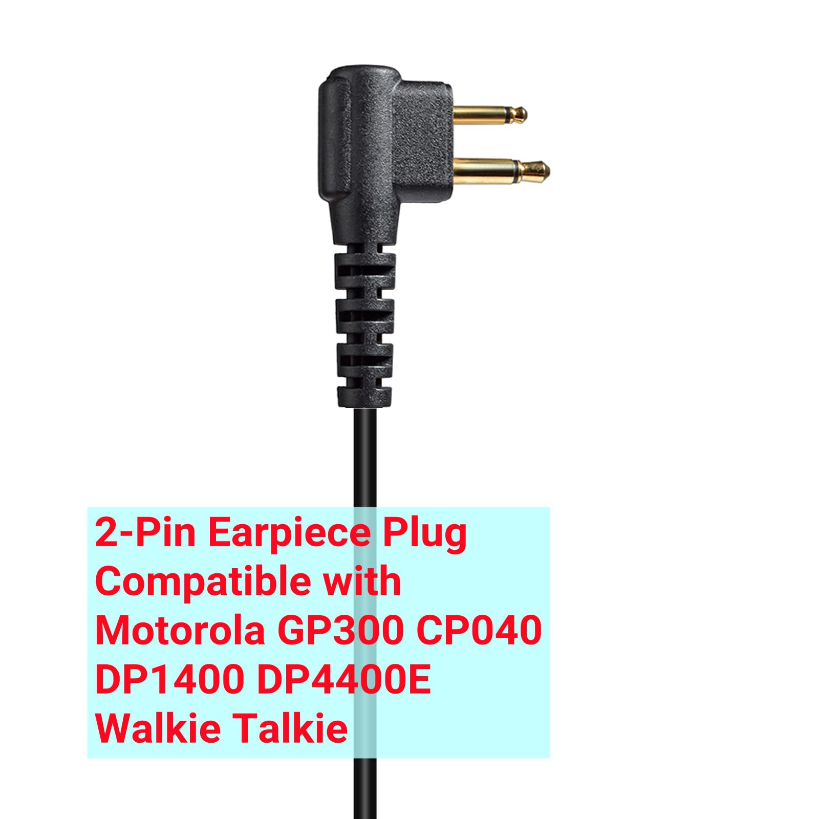 HYS Walkie Talkie Ohrhörer, verdeckter Luftschlauch, PTT mit Mikrofon, Sicherheits-Headset kompatibel mit Motorola CP040 DP1400 GP300 Funkgerät (10 Stück)