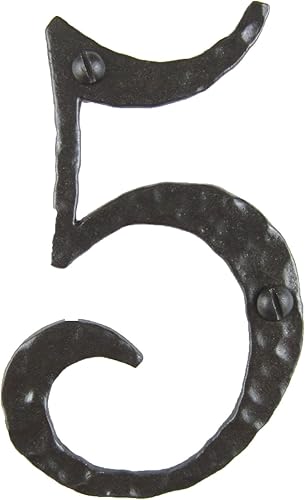 Dirección de hierro forjado martillado rústico español 4 pulgadas 5 (bronce)