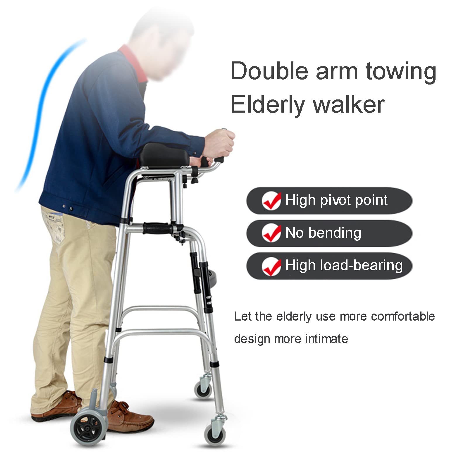 Składany Chodzik Lekki Chodzik Seniorów Chodzik Na Kółkach Chodzik Seniorów, Pionowy Chodzik Chodzik Na Kółkach Pomoc W Mobilności Seniorów Starszych,A,A