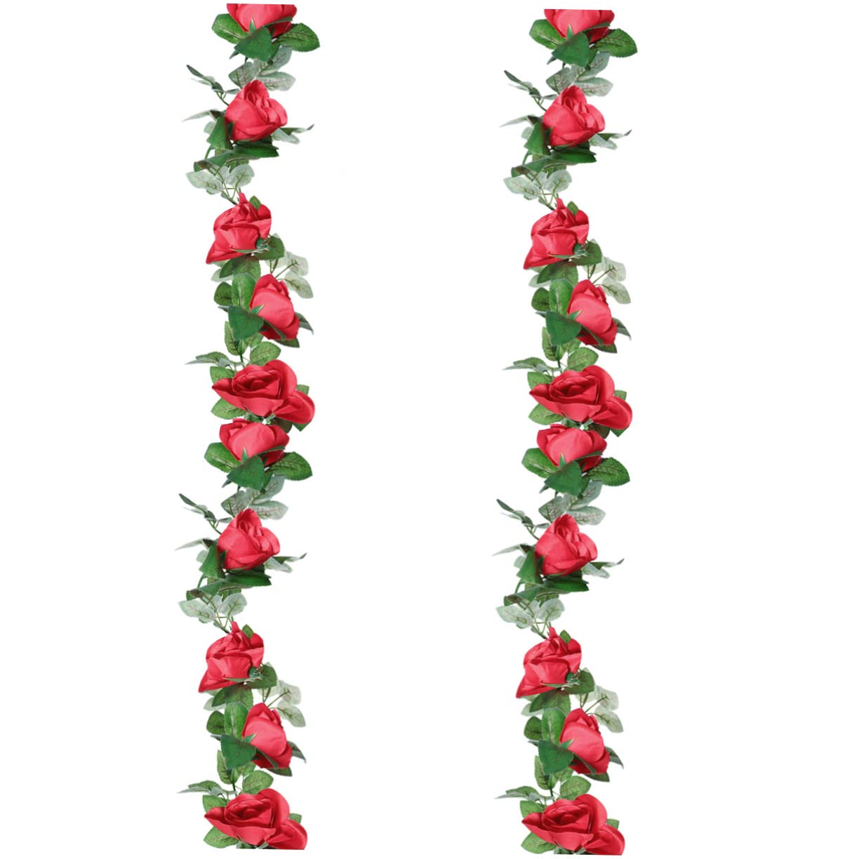 IMIKEYA 6stücke Kunstrosen Ranken Dekorative Kunstblumen Für Hochzeiten Partys Und Zuhause Rote Imitation Rosenranken Für Und Türdekoration Indoor Und Outdoor Einsatz