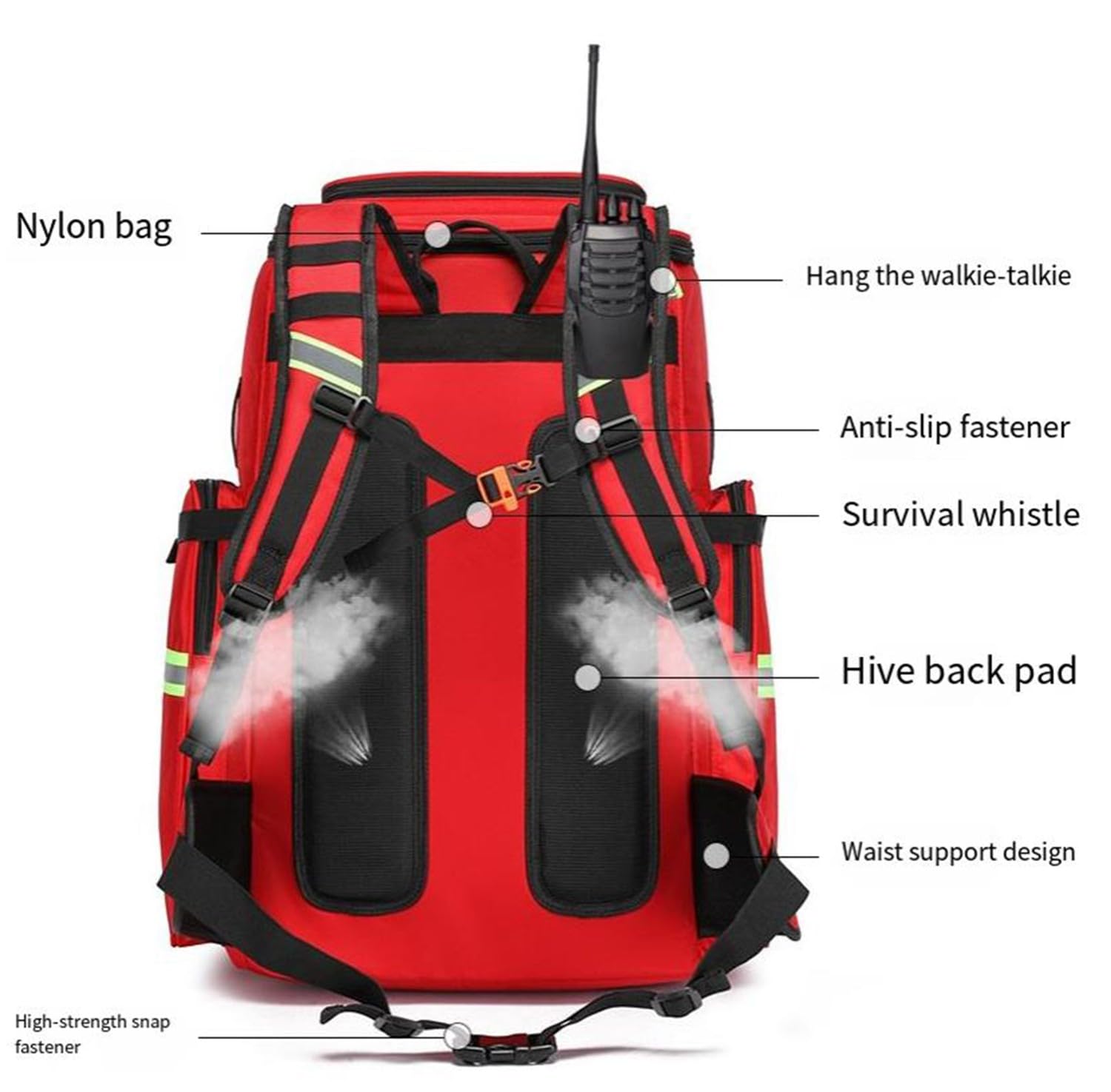Zaino Medico Di Emergenza Vuoto, Borsa Da Medico, Zaino Infermiere Domiciliare, Zaino Emergenza Multi-Tasca Impermeabile Per EMT, EMS, Vigili Del Fuoco, Agenti Di Sicurezza