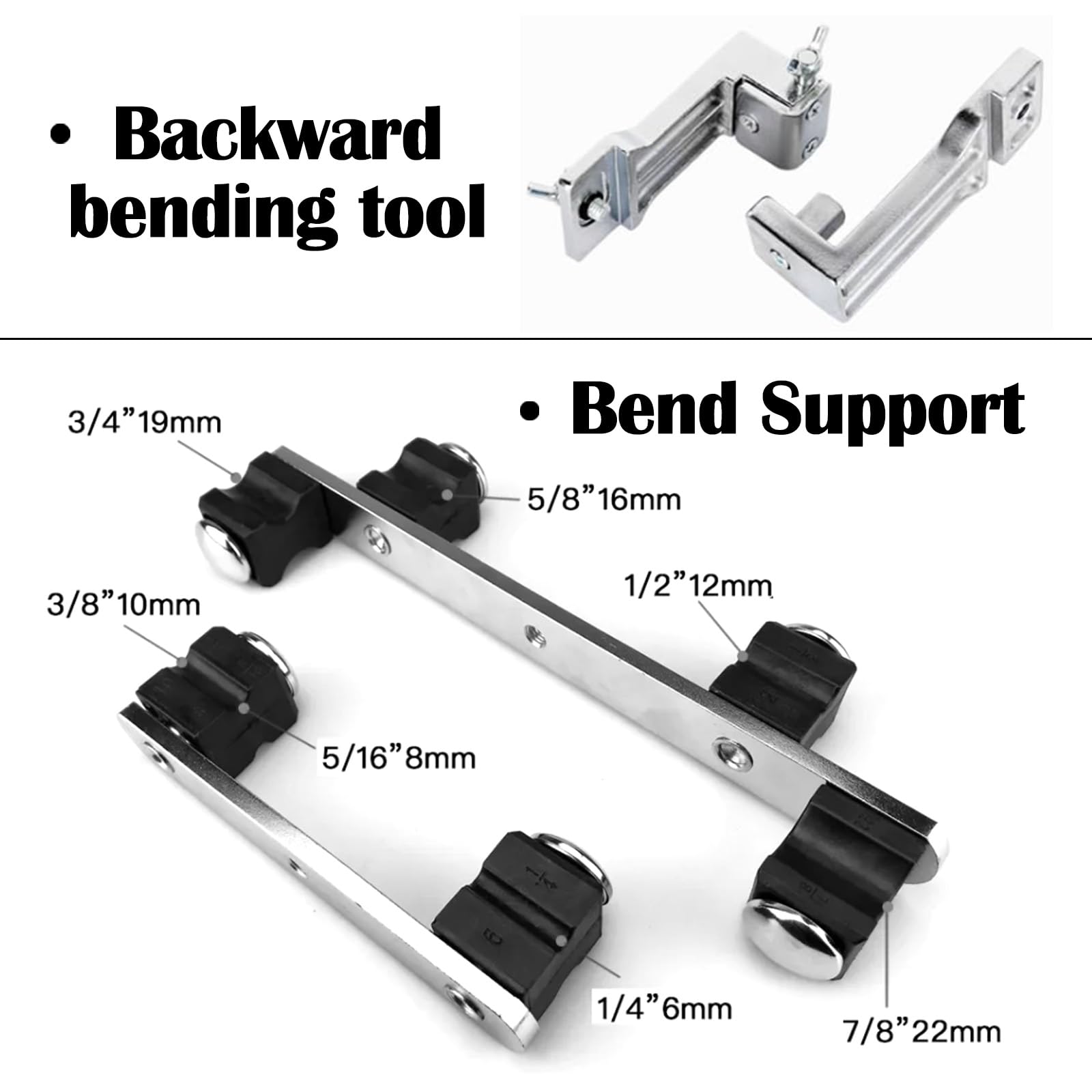 Dobladora Tubos, Dobladora Tubos Con Trinquete 7 Troqueles Herramienta Para Doblar 6-22 Mm Juego Herramientas Para Doblar Tubos ángulo 1/4"-7/8" A 90 Para Tubos Cobre Aluminio Y Acero Con Estuche