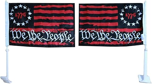 Premium 12 Pack Betsy Ross 1776 We The People 12"x18" 2-Sided Rough Tex Nylon Car Flag