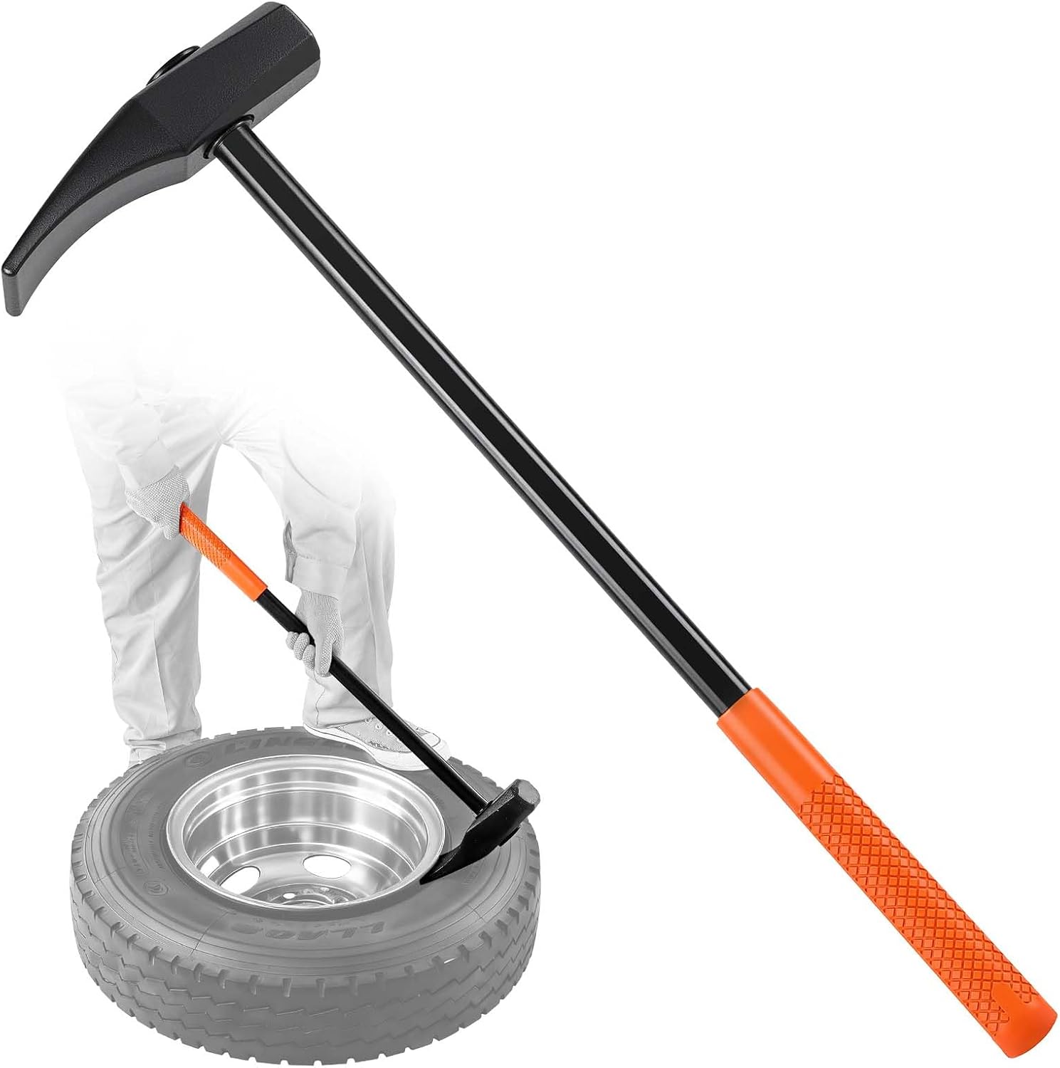 VEVOR Tire Bead Breaker Wedge, 32" Handle, Duck-Billed Tire Hammer, Heavy Duty Bead Breaker Tool & Duckbill Iron with Cast Iron Head for Motorcycles, Cars, Buses, Trucks, ATVs, UTVs, and Tractors