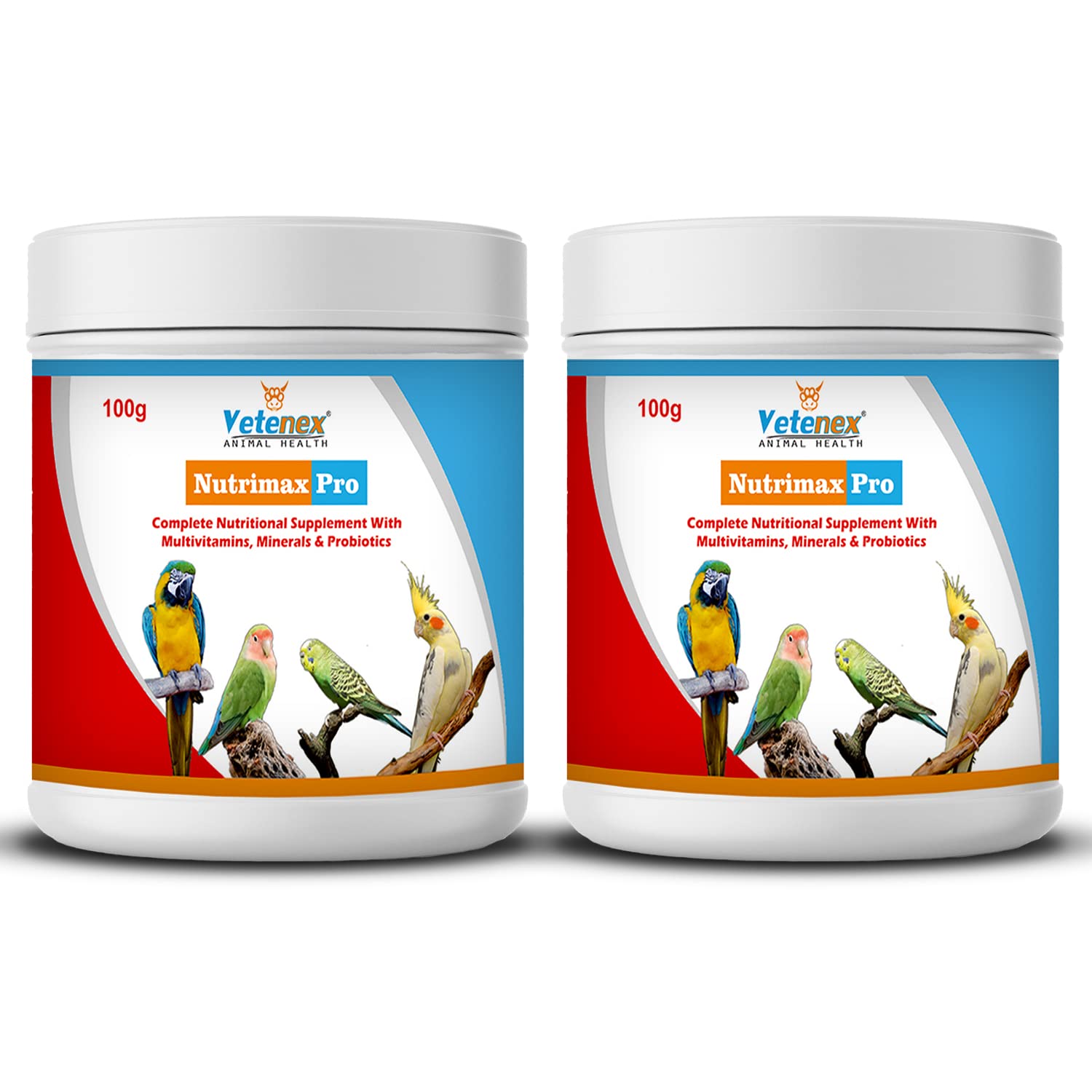 VETENEX Nutrimax Pro - Birds Complete Nutritional Supplement with Multivitamins, Minerals & Probiotics (100g x 2) Combo - Pack of 2 (B0C552PK52) Amazon Price History, Amazon Price Tracker