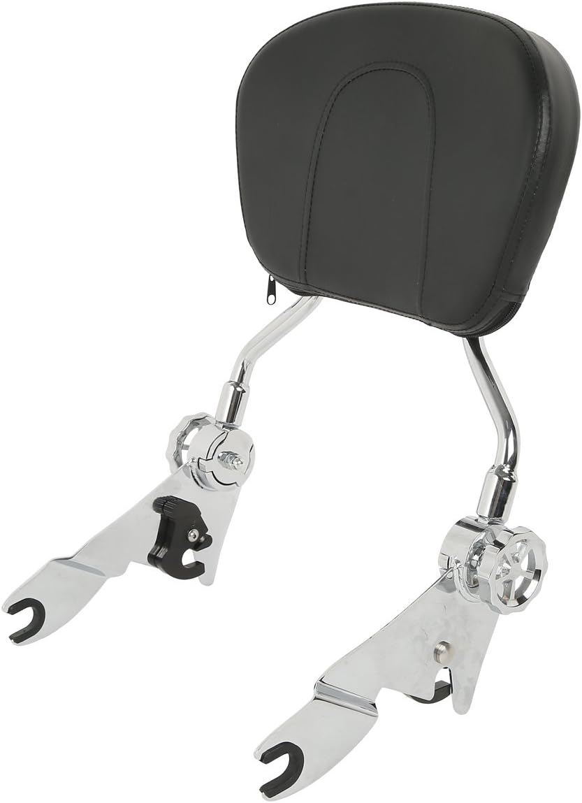 TCT-MOTORPARTS Adjustable Sissybar Passenger Backrest Fit For Harley Touring Street Glide Road Glide Road King Glide 2009-2025