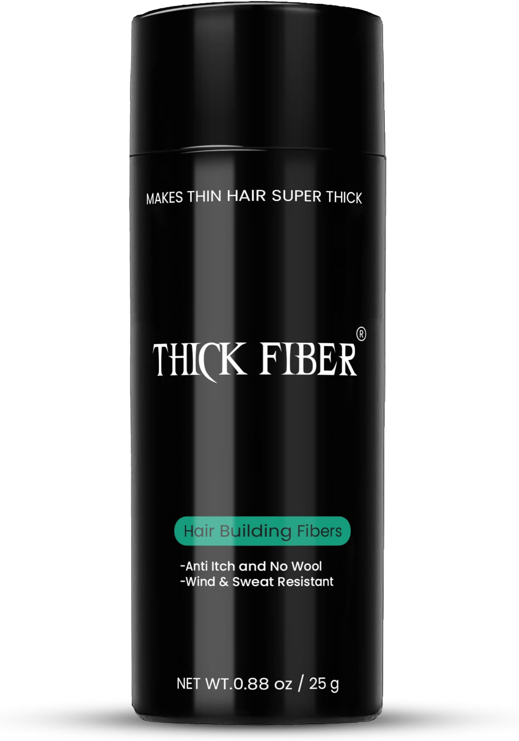 Hair Fibres | Hair Powder for Thinning Hair 25g Bottle | Makes Thin Hair Look Thicker in Seconds | Hair Loss Concealer For Women & Men (Black)