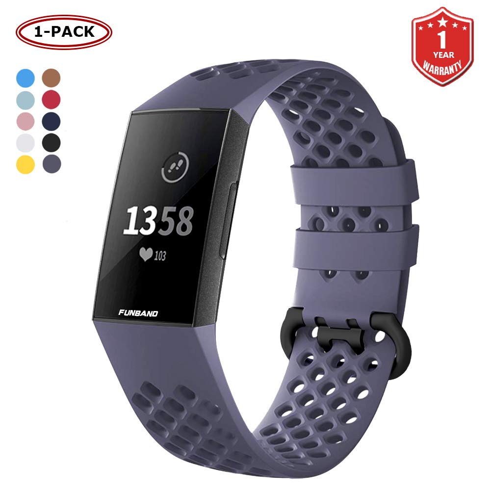 FunBand Fitbit Charge 3/Charge 4 Correa, Edición Especial Soft Silicona Deportes Recambio de Pulseras Ajustable Reemplazo Accesorios para Reloj Fitbit Charge 3/Charge 4 — view 7