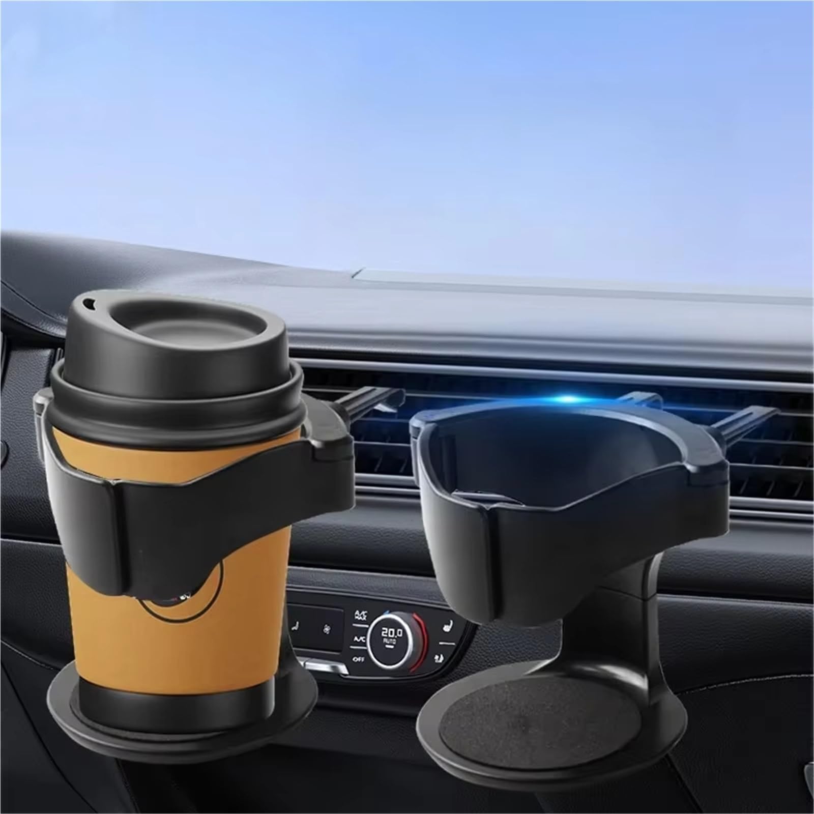 Portavasos Coche Ajustable Compatible Con Mercedes-AMG W203 W206 W220 W205 W211 W212 W201 Portavasos Para Coche Accesorio Para Portabotellas Para Café Con Ventilación