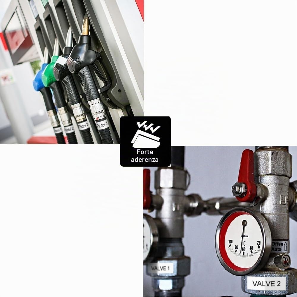 Nastro per Etichette Aken Compatibile con Dymo XTL 1868751 12mm | Etichetta in Vinile, 12mm x 7m, Nero su Bianco, Compatibile con Dymo XTL 300 500 XTL All-Purpose Vinyl