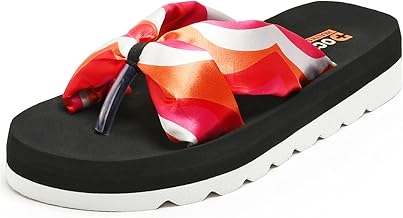 DOCTOR HEALTH SUPER SOFT Women Stylish Bow Platform Slippers | Soft Cushioned Casual Flip Flops | Lightweight Comfortable Everyday Wear Sandals for Indoor Outdoor Use