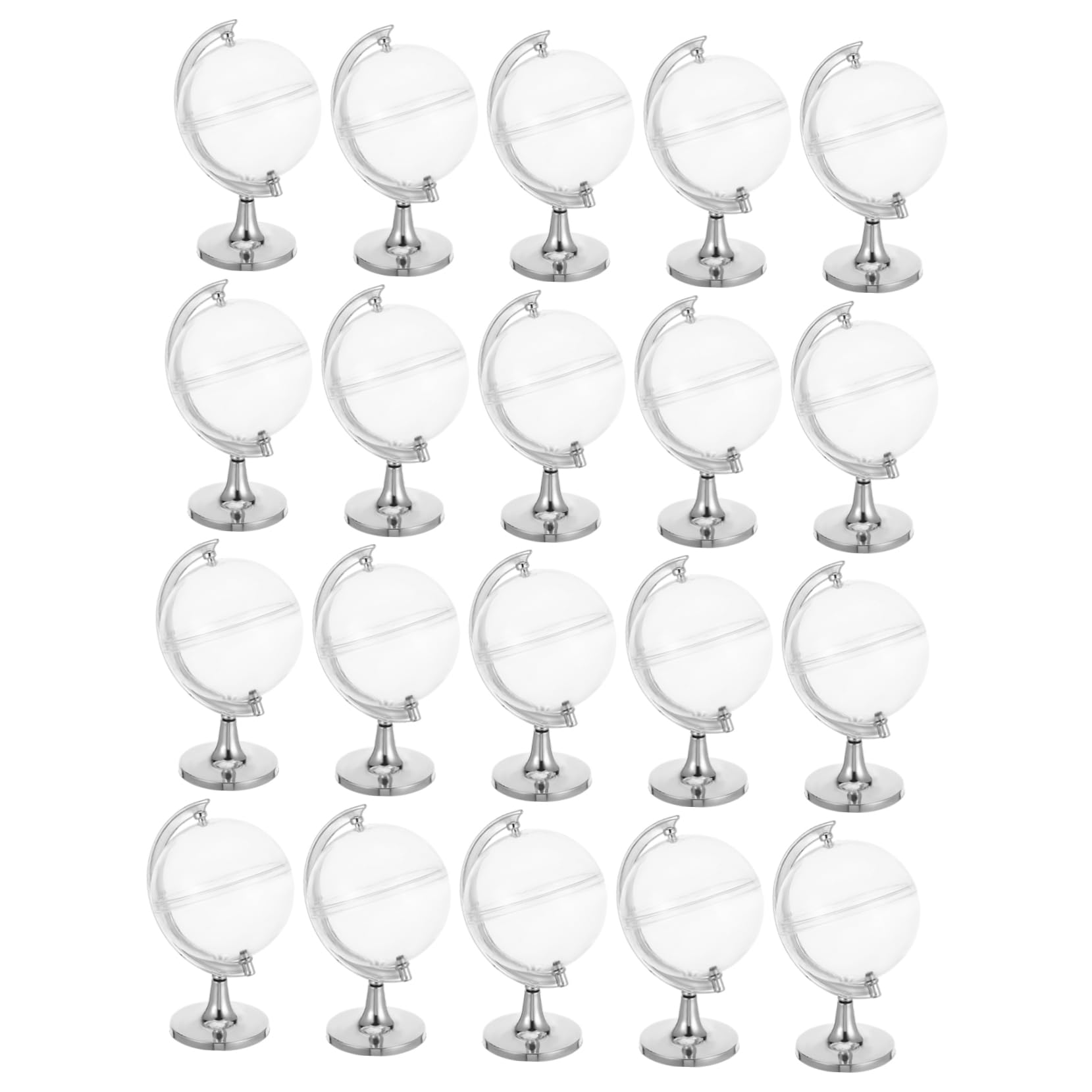 VALICLUD Scatole Globo per Caramelle 20 Pezzi in Plastica Argento