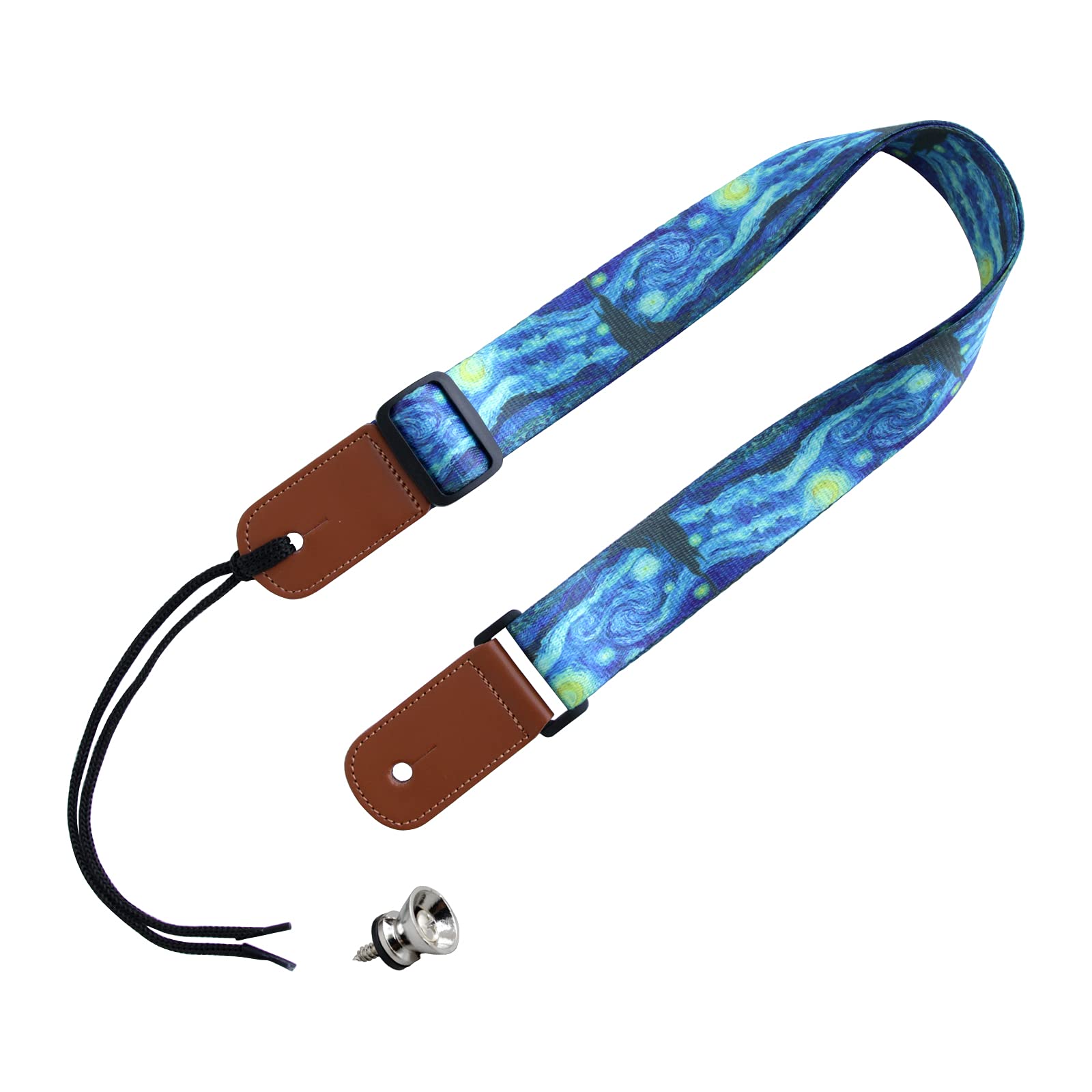 Sangle Pour Ukulélé Résistante En Coton Et Lin : 3 Couleurs