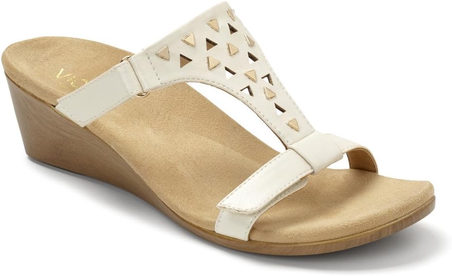 Vionic Maggie Slide Wedge Sandals, White, 9