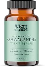 Ashwagandha with Piperine | 60 Capsules | Supports Brain Function, Energy & Immune Function | Helps Encourage a Sense of Restfulness