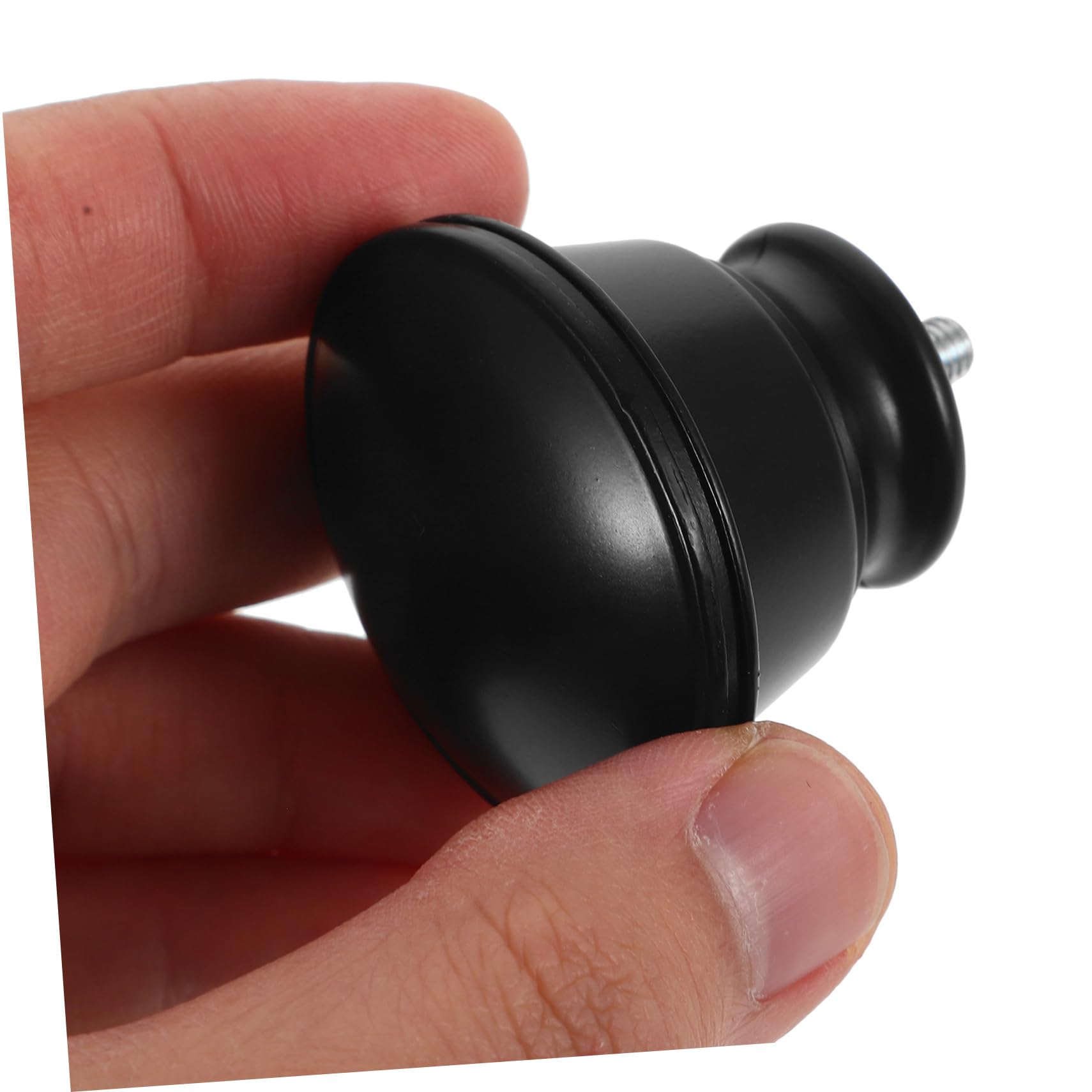 TOPBATHY 5 Set di Terminali per Aste per Tende in Metallo Nero per Aste Romane E 2 Pezzi * 5