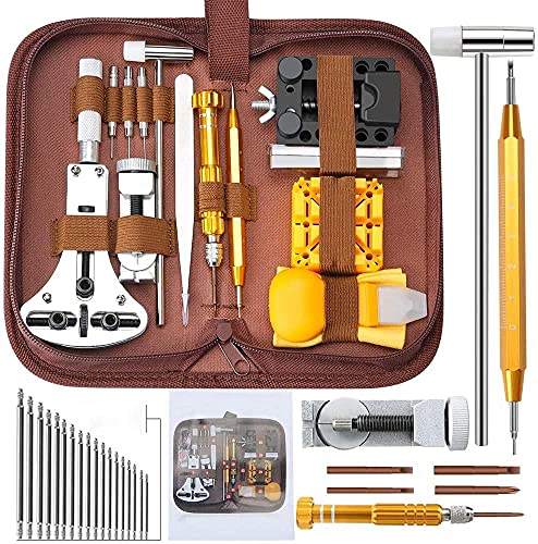 Watch Repair Kit, EÂ·Durable Professional Spring Bar Tool Set 149 in 1 Watch Battery Replacement Tool Kit with Mannual and Carrying Bag Durable Watch Repair Tool Screwdriver Spring Bar Tool Set