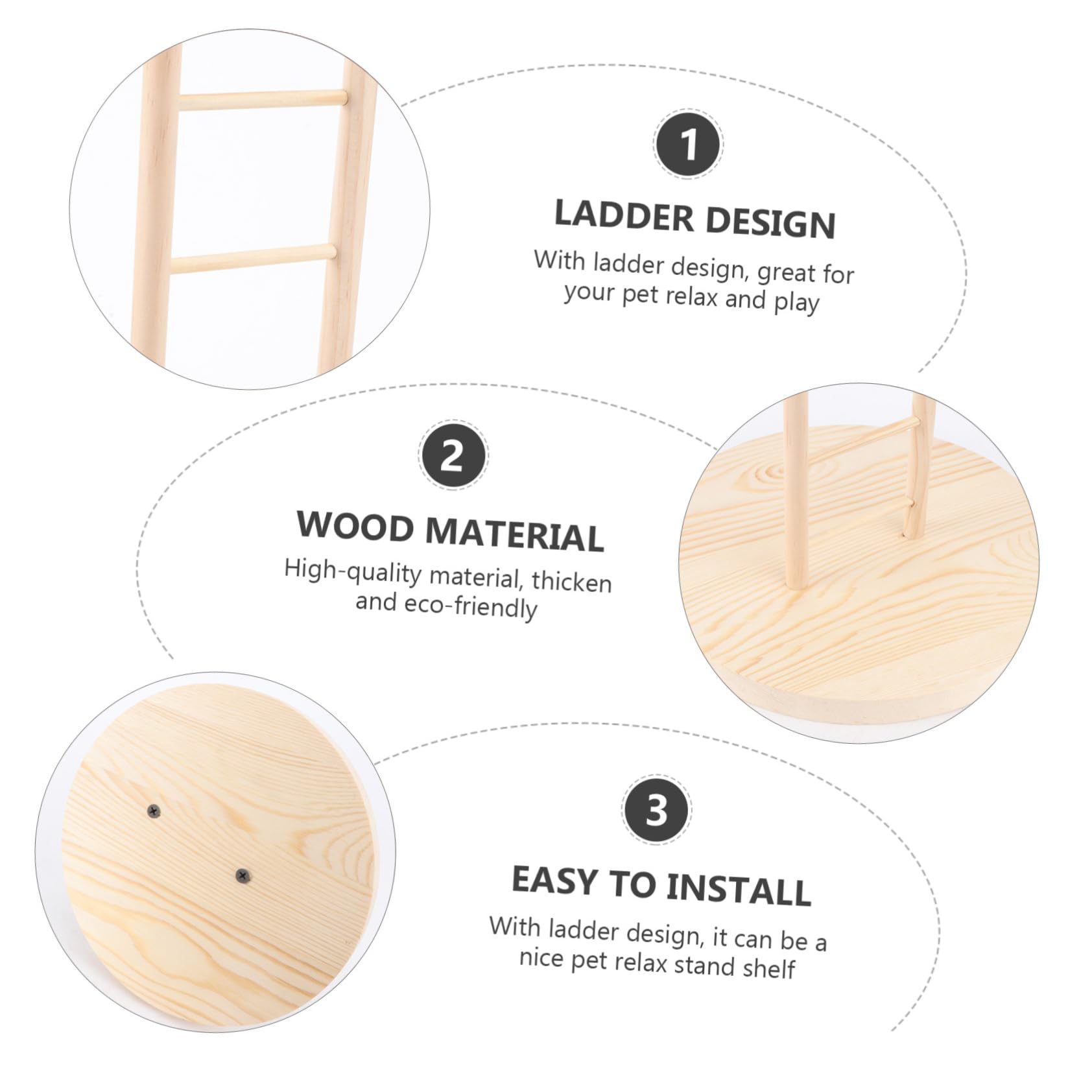 BESPORTBLE Parrot Training Shelf Bird Climbing Ladder Parrot Ladder Toy Wooden Bird Toy