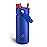 ENCOOL Insulated Water Bottle with Straw Stainless Steel Water Bottle, Leak-Proof, BPA-Free, Double Wall Vacuum Keeps Cold for 24 Hours for Sports, Travel, School (18 oz, Beaucoup Blue)