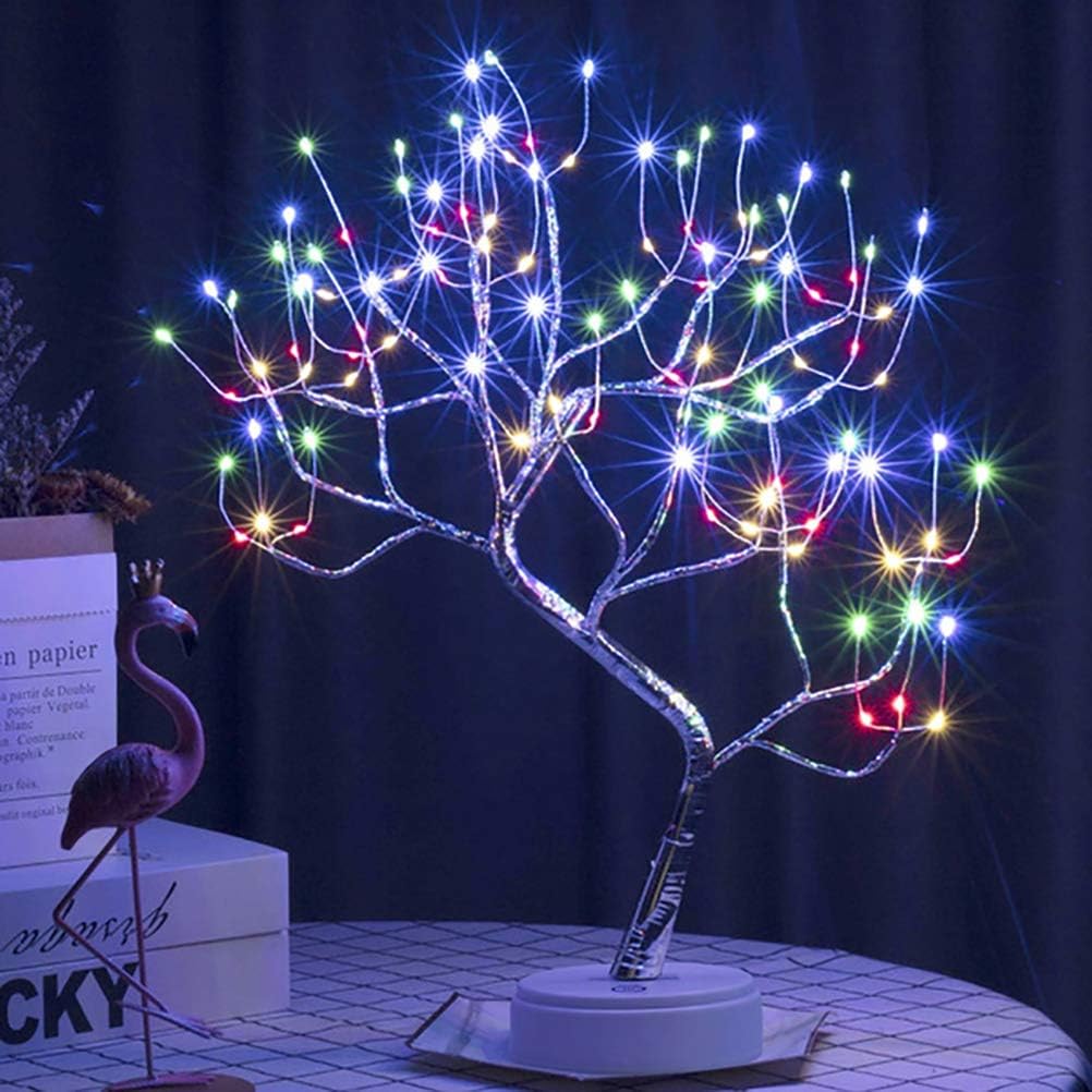 Dan&Dre Bonsai Tree Lamp, Colorful 108 LED Fairy Light Spirit Tree, Table/Desk DIY Decorative Light