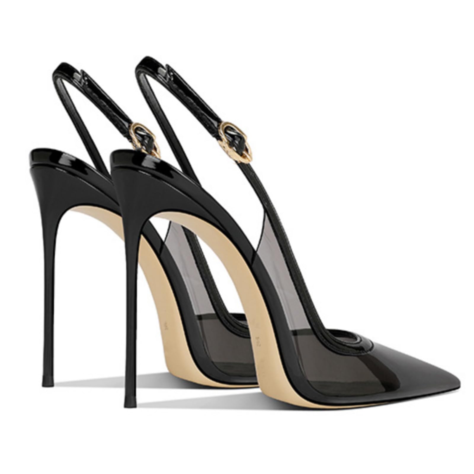 Décolleté con Tacco a Spillo da Donna 12CM/4,7IN, Slingback, Punta Chiusa, per Feste e Abiti