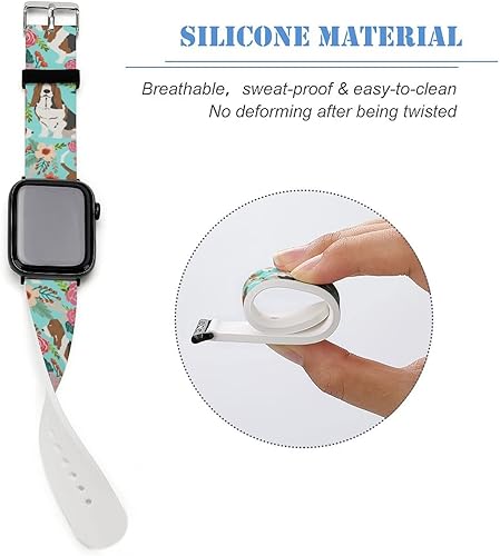 Vista 93 de Correa de reloj de silicona suave compatible con Iwatch Correa deportiva para hombres/unisex/jóvenes compatible con Iwatch Series