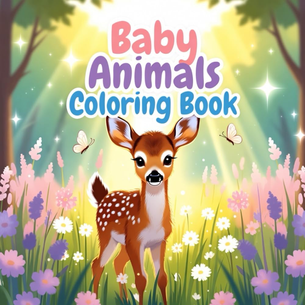Charming Baby Farm Animals Coloring Book for Children - Happy Chicks, Piglets, Lambs, Calves, Ducklings & Goats in Adorable Barnyard Scenes: Explore a Happy Countryside with Lovable Barn Babies