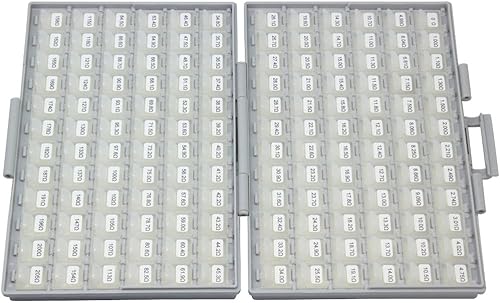 Miniatura 41 de AideTek SMT SMD 0201 Size 144 Values 100pc / Value Resistance Set 1% in Assortment Box-All Enclosure 14400pcs Assorted resistors kit