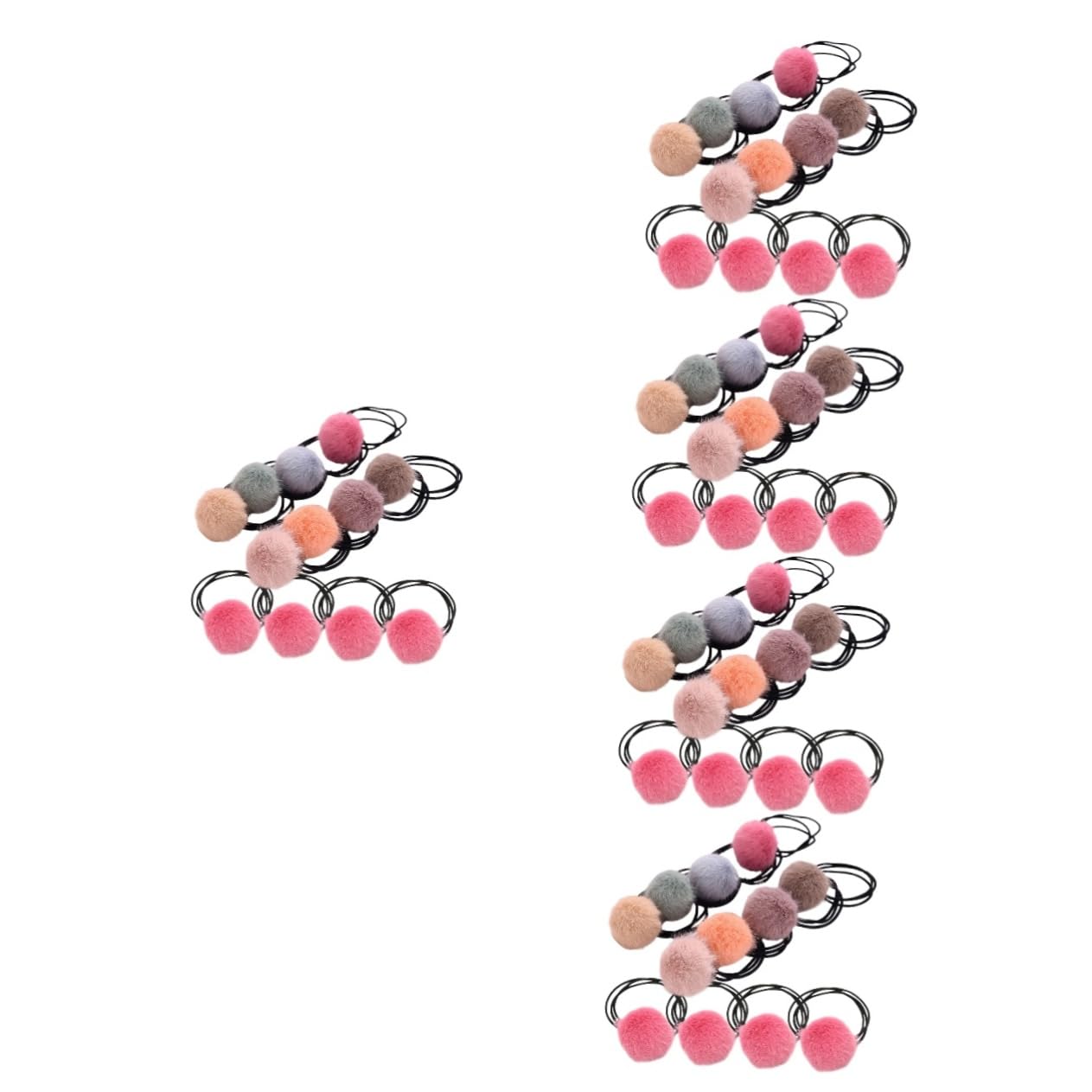 MAGICLULU 5 Sets Haargummis Pferdeschwanzhalter Für Frauen Und Mädchen Elastische Haarbänder Haar-accessoire-set 12 Stück X 5