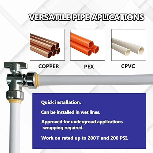 Miniatura 6 de HQMPC Válvula de parada angular, 12 pulgada Ptc x 12 pulgada sin compresión de plomo, válvula de agua de cierre de ángulo con clip de desconexión,