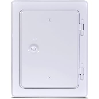 FIREFIX 2093/W Fireplace Door 140 x 200 mm Galvanised Steel Inspection Flap for Chimney White Powder Coated Inspection Door for Maintenance of the Fireplace
