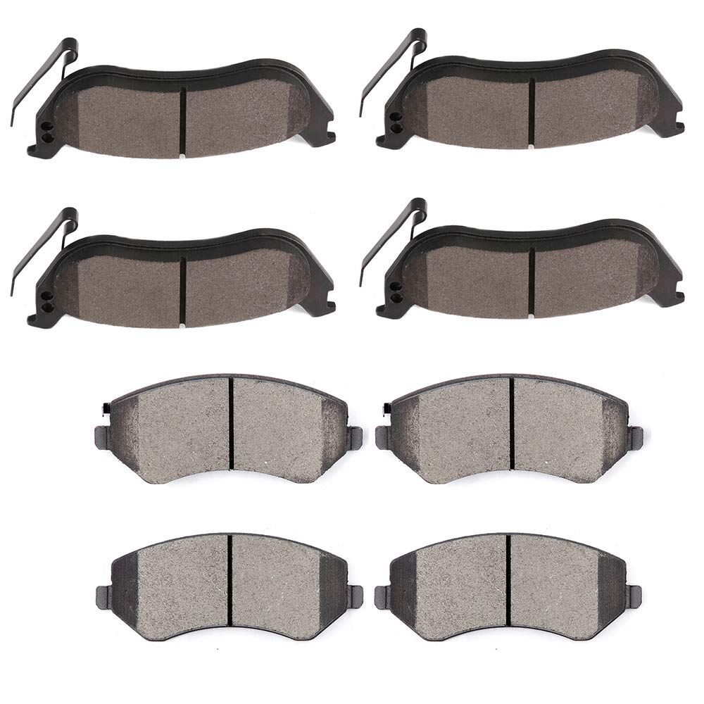 cciyu D856 D981 Ceramic Front Rear Brake Pad Set Fit For 2003-2007 For Jeep Liberty
