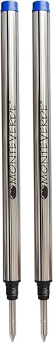 Monteverde USA - Recambio de punta redonda para bolígrafos Montblanc, punta fina, azul (paquete de 2) (M222BU)