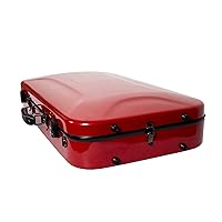 Vista 5 de Crossrock Estuche para ukelele de doble tenor, 100% pureza de fibra de vidrio con bloqueo TSA, rojo (CRF2020DTURD)