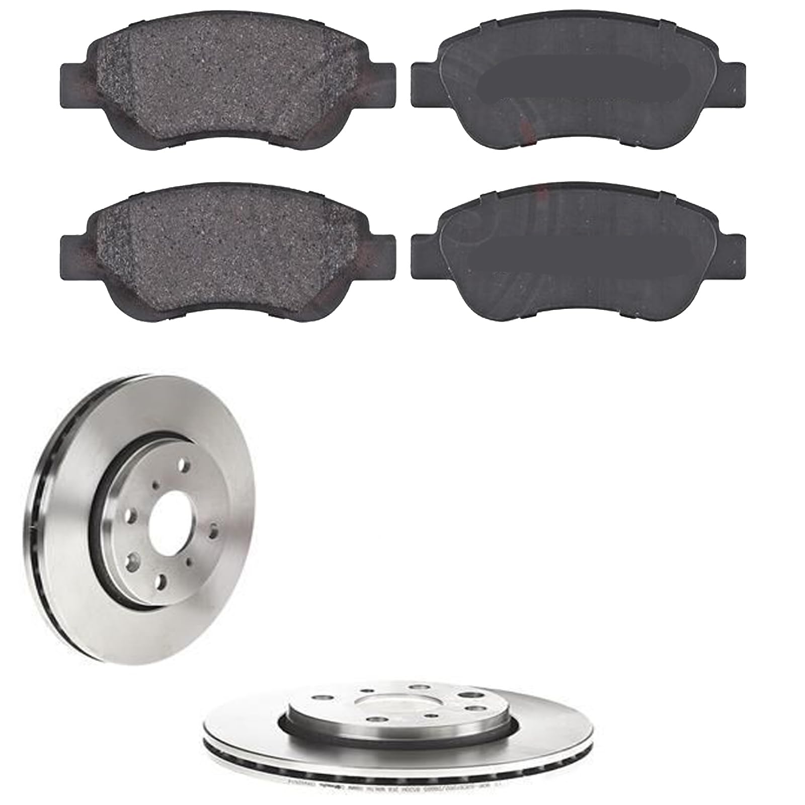 KIT FRENI ANTERIORI compatibile con PEUGEOT 107 (PM_,PN_) - DISCHI + PASTIGLIE OEM: P 61 081 | 17591 |SOSTITUZIONE DIRETTA|BASSA POLVERE|SILENZIOSO