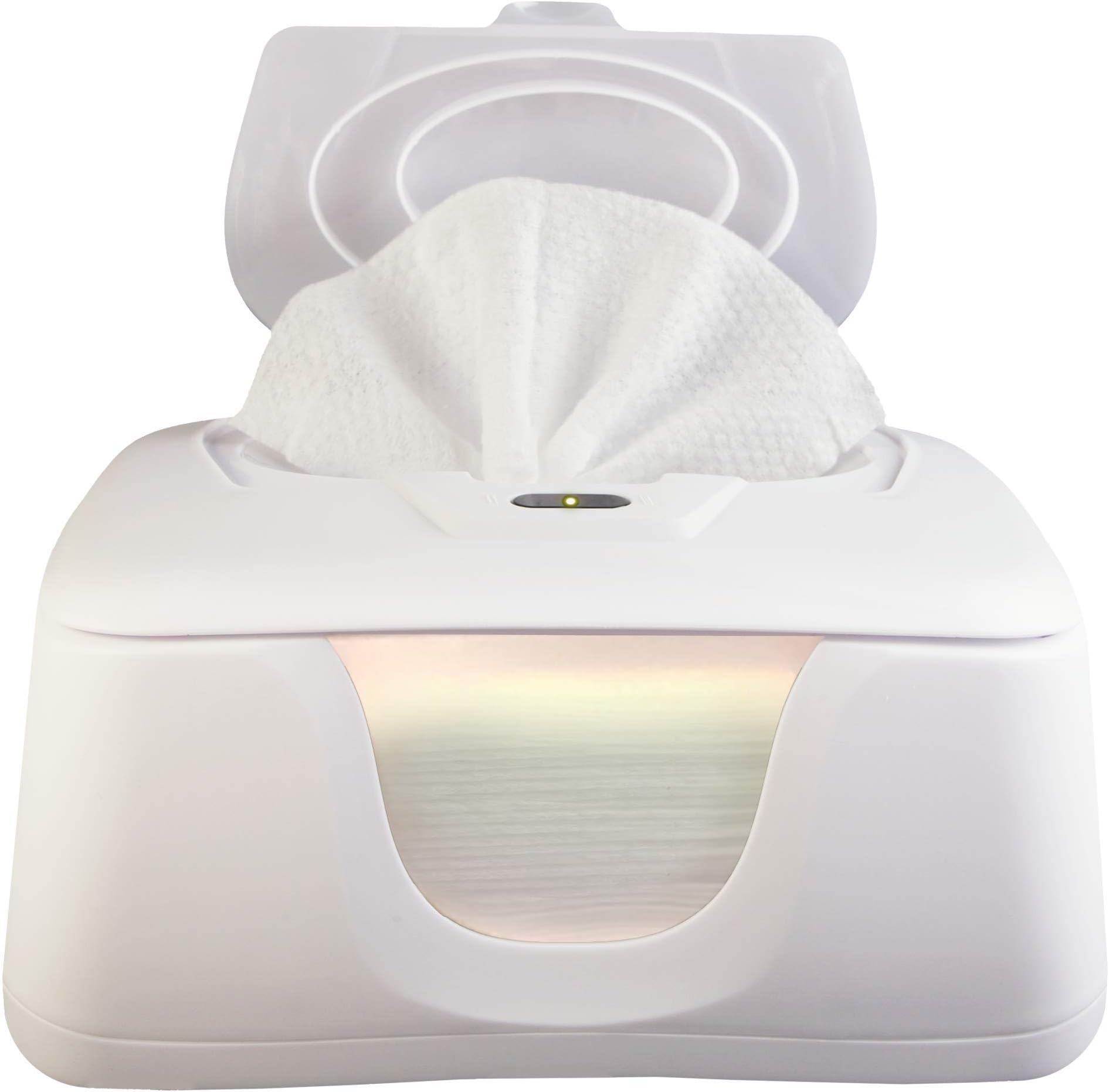 Baby Wipe Warmer&Dispenser,Advanced Features With 4 Bright Auto/On Off Led Ample Lights For Easy Nighttime Changes,Dual Heat For Baby's Comfort,Improved Design&Only At Amazon,1 Count,White