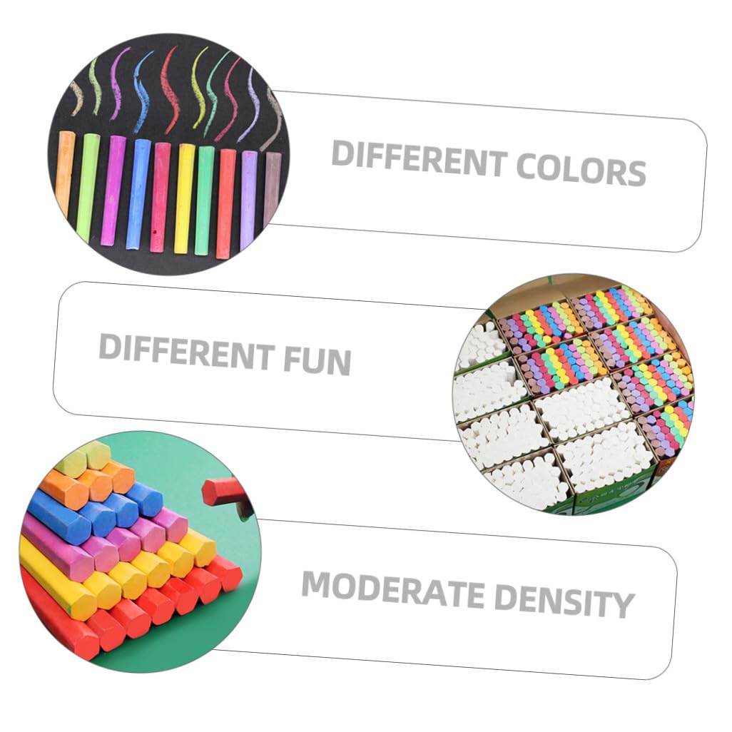 3 Boîtes de Craies Colorées Hexagonales sans Poussière 150 Pièces Légères et Portables pour Tableau Noir Craies Pédagogiques École Maternelle Primaire et Usage Domestique