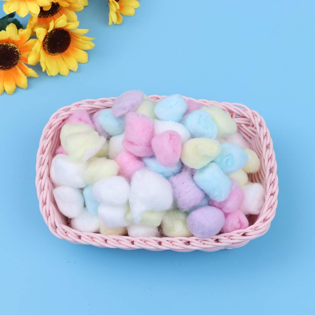STS Colored Cotton Balls Makeup Cotton Balls Degreasing Cotton Ball for for Face Cleansing & Makeup Removal Beauty Salon Home Use 100pcs-image-42
