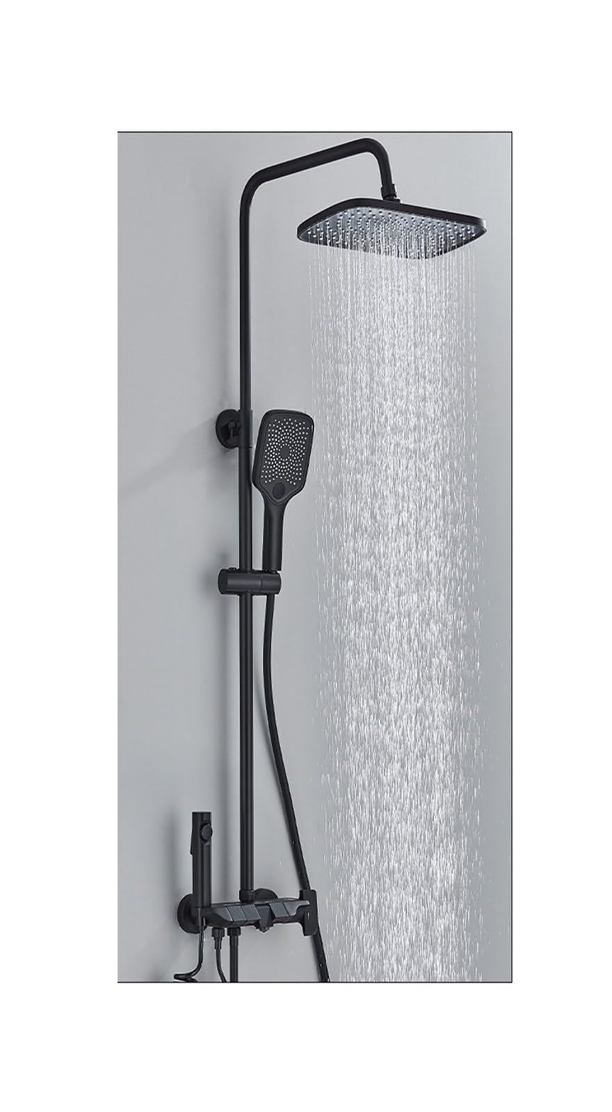 Mitigeur de douche thermostatique blanc à affichage numérique pour salle de bain moderne