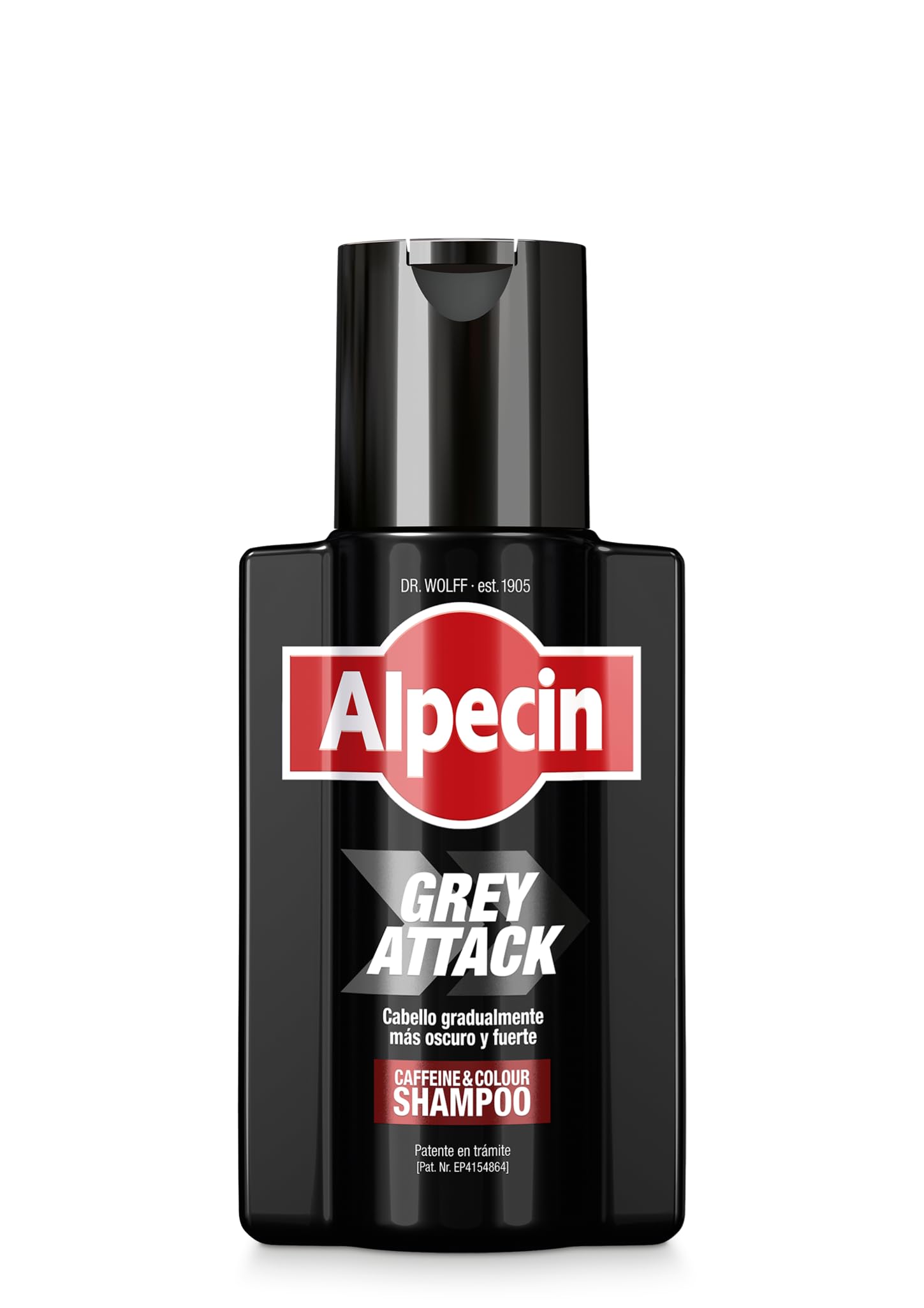 Alpecin Grey Attack Caffeine Colour Shampoo for Men 1x 200ml | Cabello gradualmente más oscuro y fuerte | Efecto de color controlado y de aspecto natural con menos canas